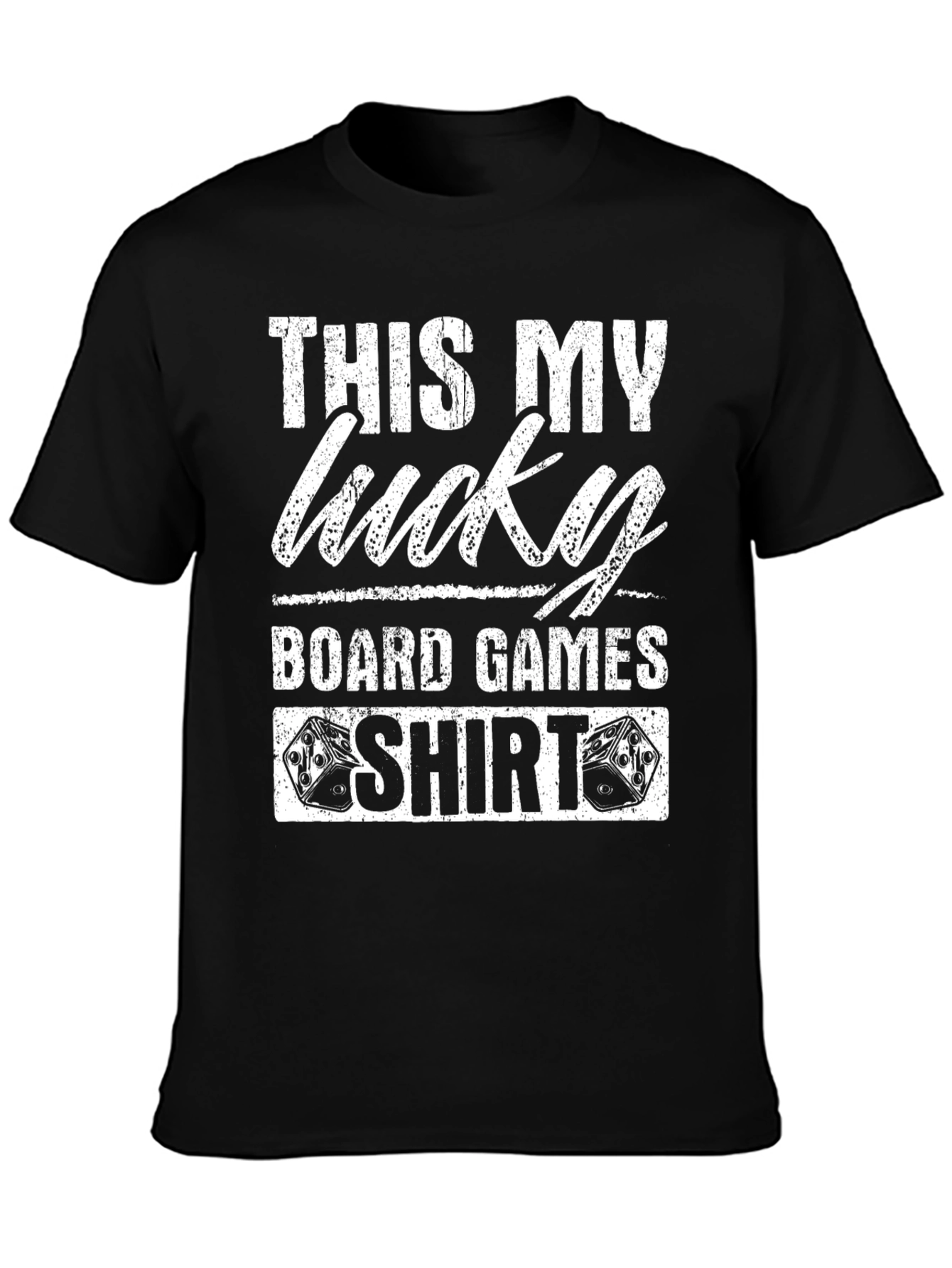 Lucky Board Games T-Shirt - Black Graphic Tee