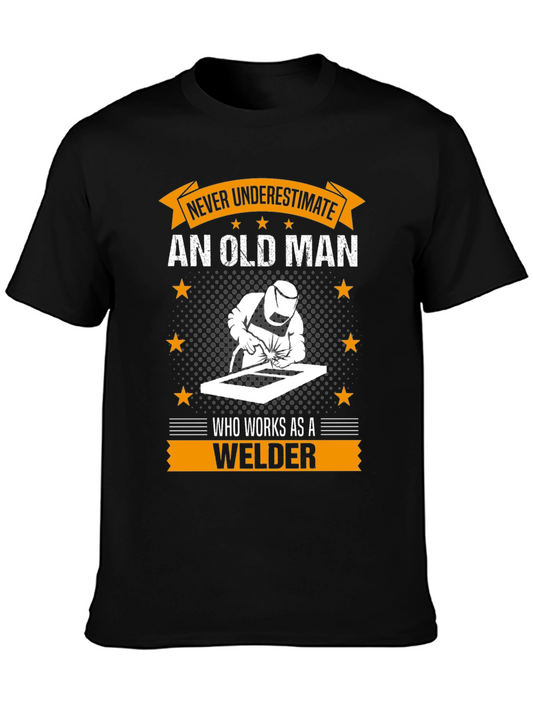 Old Man Welder T-Shirt - Gift for Grandpa