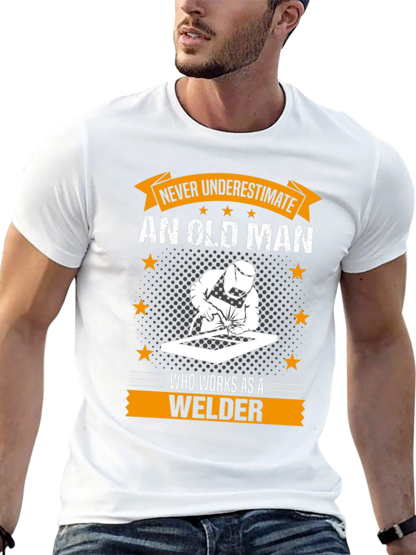 Old Man Welder T-Shirt - Gift for Grandpa