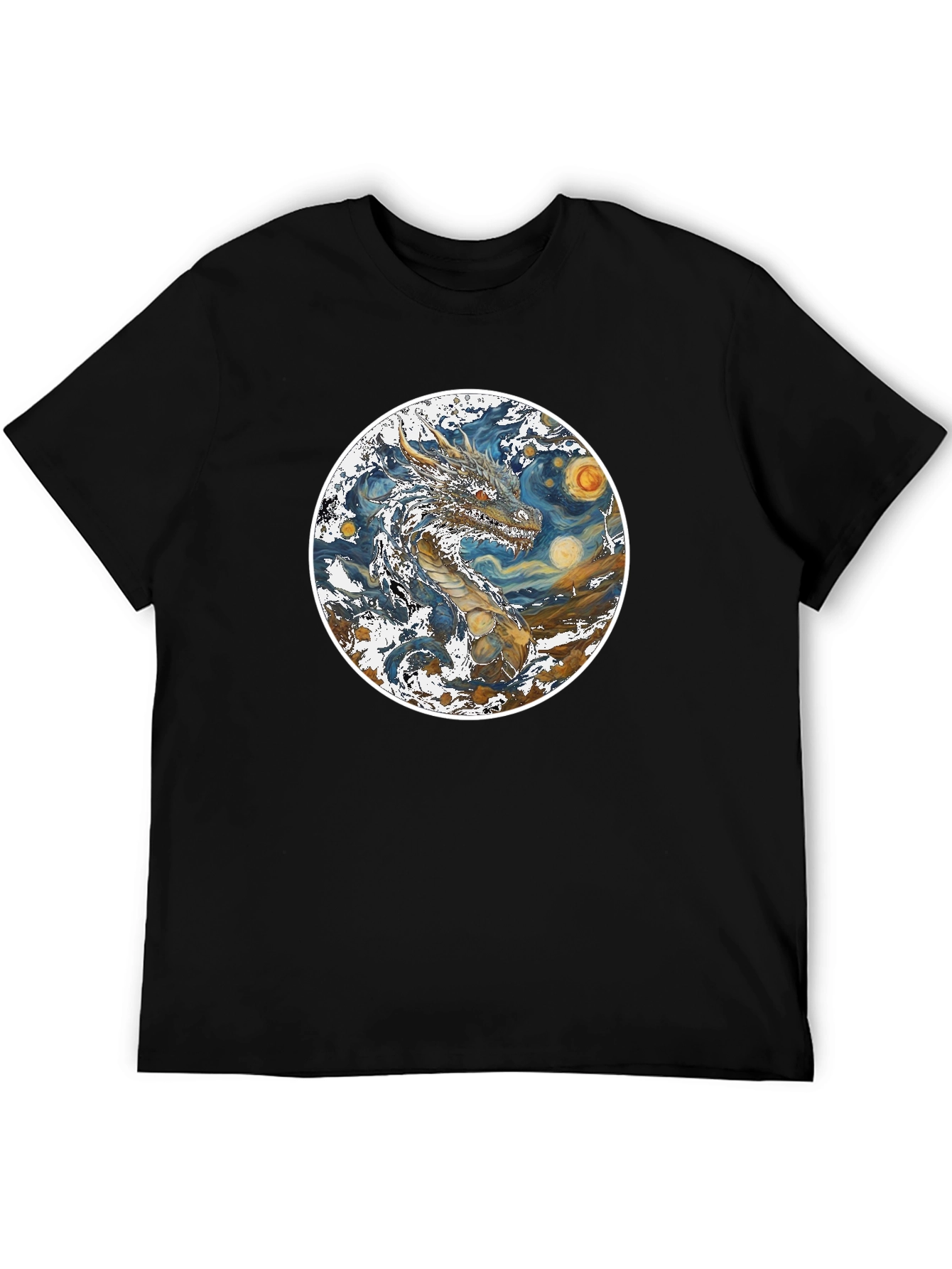 Starry Dragon T-Shirt - Artistic Graphic Tee