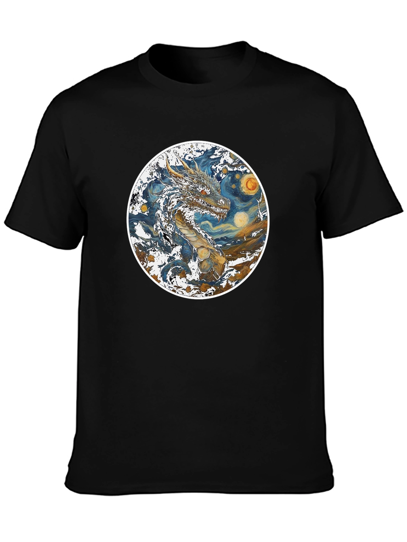 Starry Dragon T-Shirt - Artistic Graphic Tee