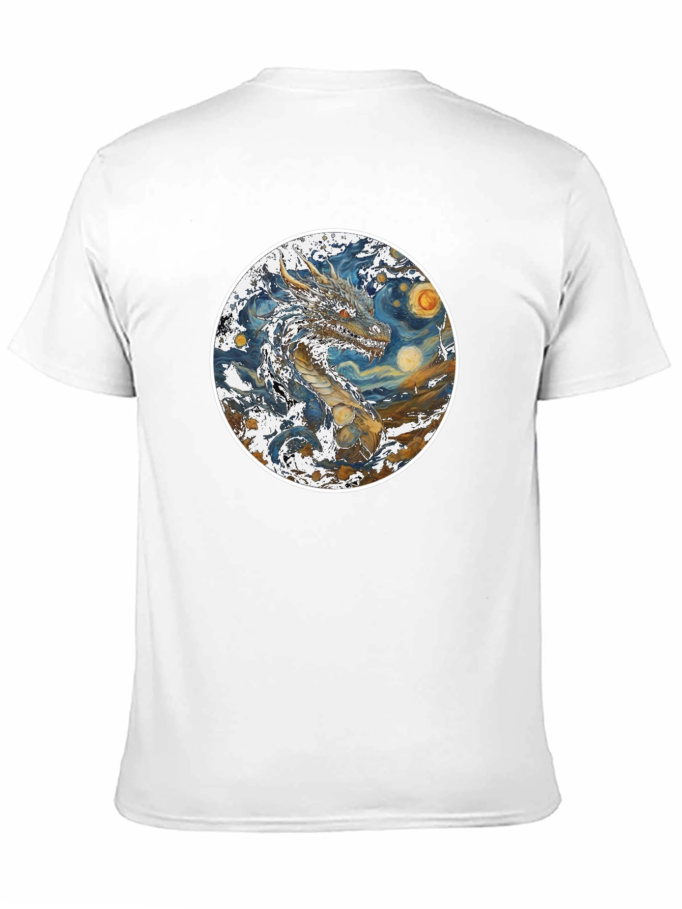 Starry Dragon T-Shirt - Artistic Graphic Tee