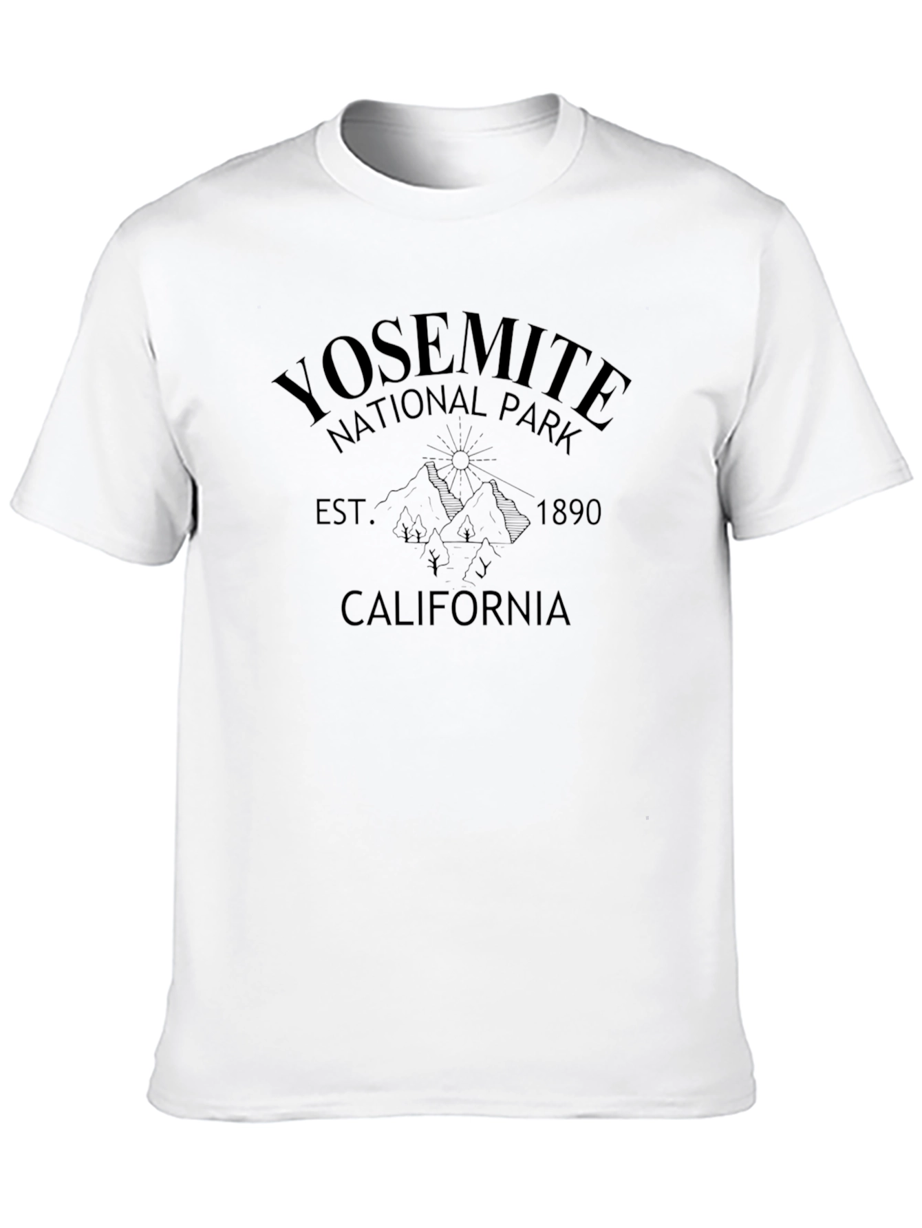 Yosemite National Park Black T-Shirt