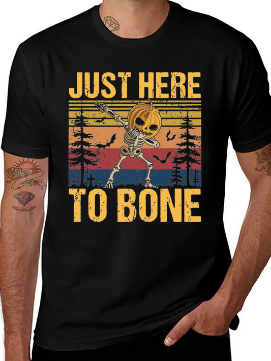 Just Here to Bone Halloween T-Shirt