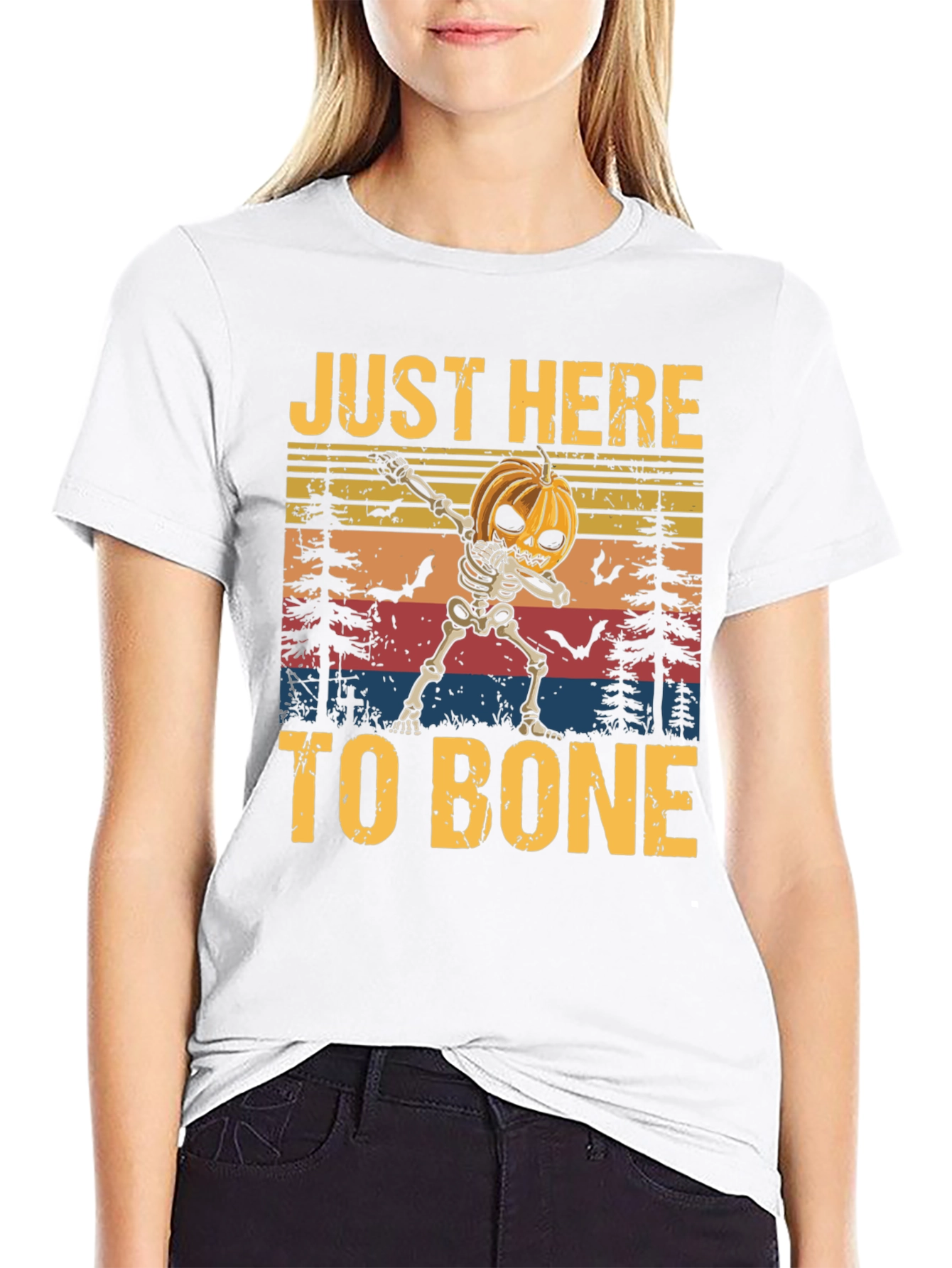 Just Here to Bone Halloween T-Shirt