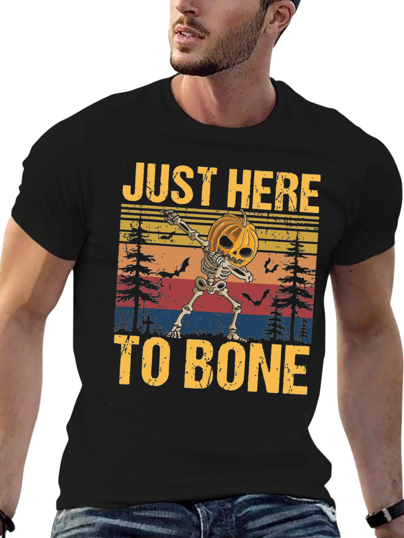 Just Here to Bone Halloween T-Shirt