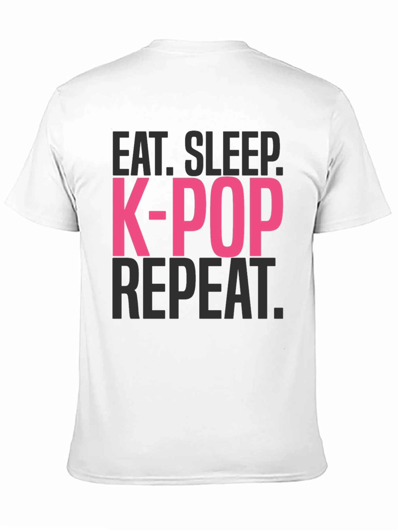 Eat Sleep K-Pop Repeat Black T-Shirt
