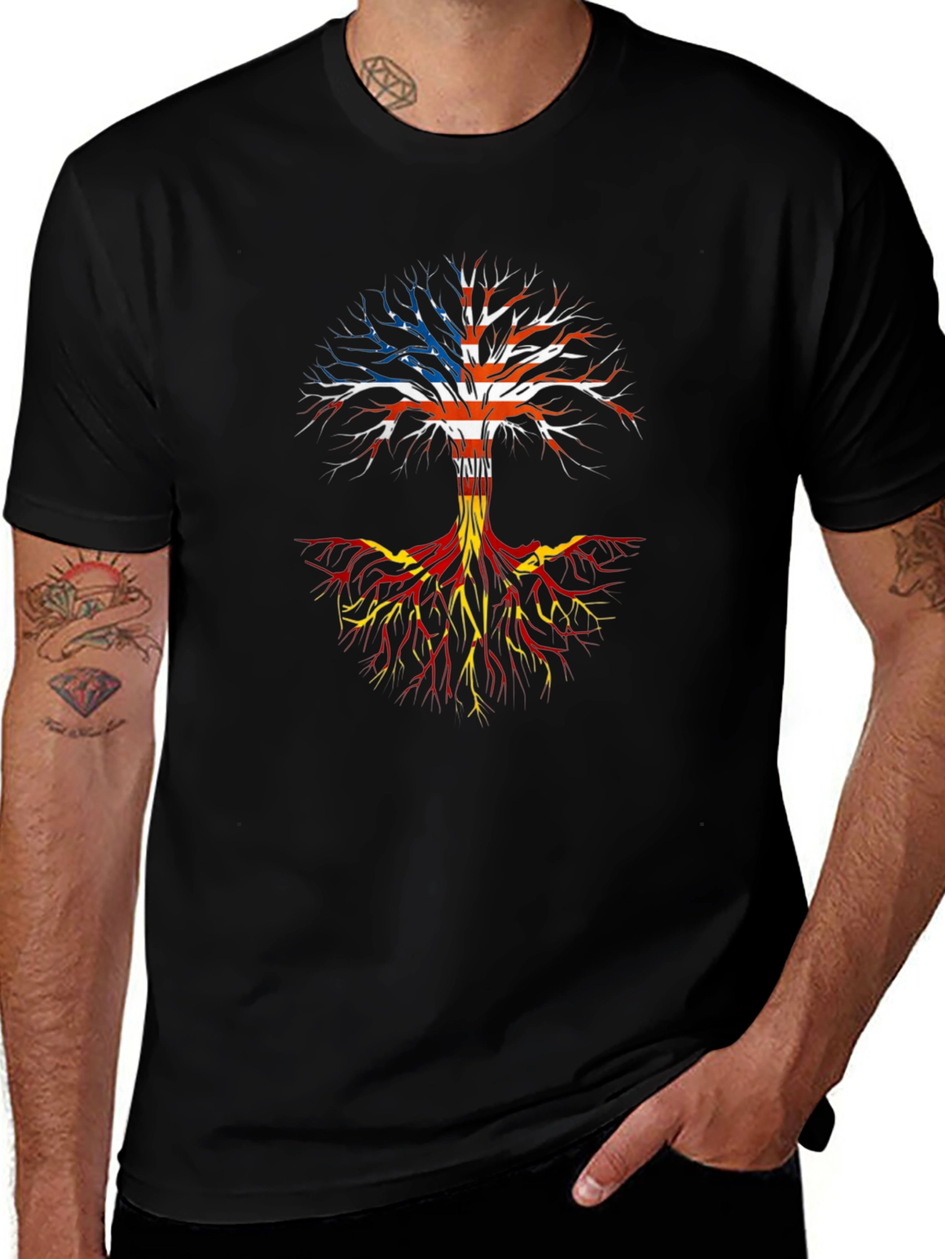 USA & Macedonian Roots T-Shirt