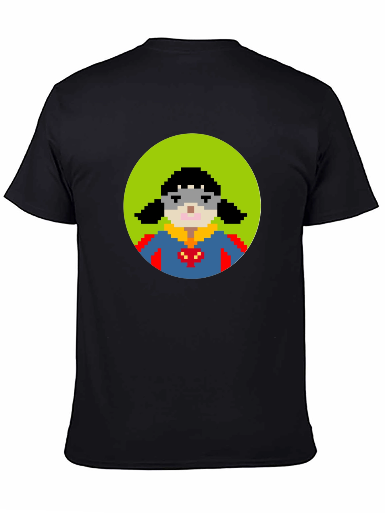 Pixel Superhero T-Shirt - Black Cotton Tee
