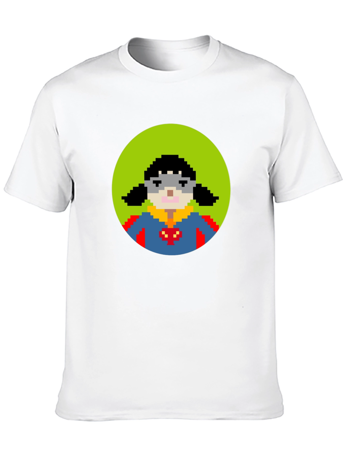 Pixel Superhero T-Shirt - Black Cotton Tee