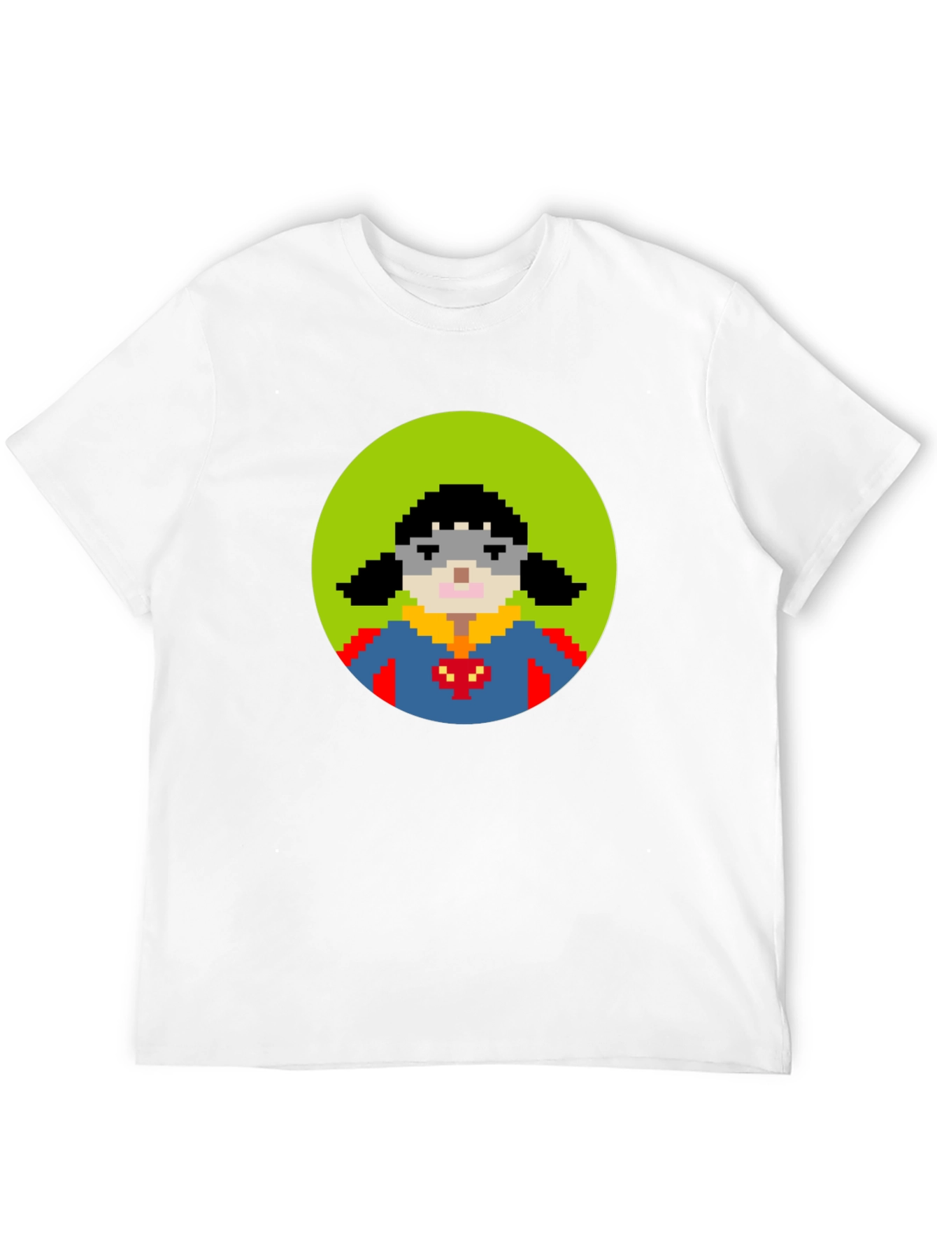 Pixel Superhero T-Shirt - Black Cotton Tee