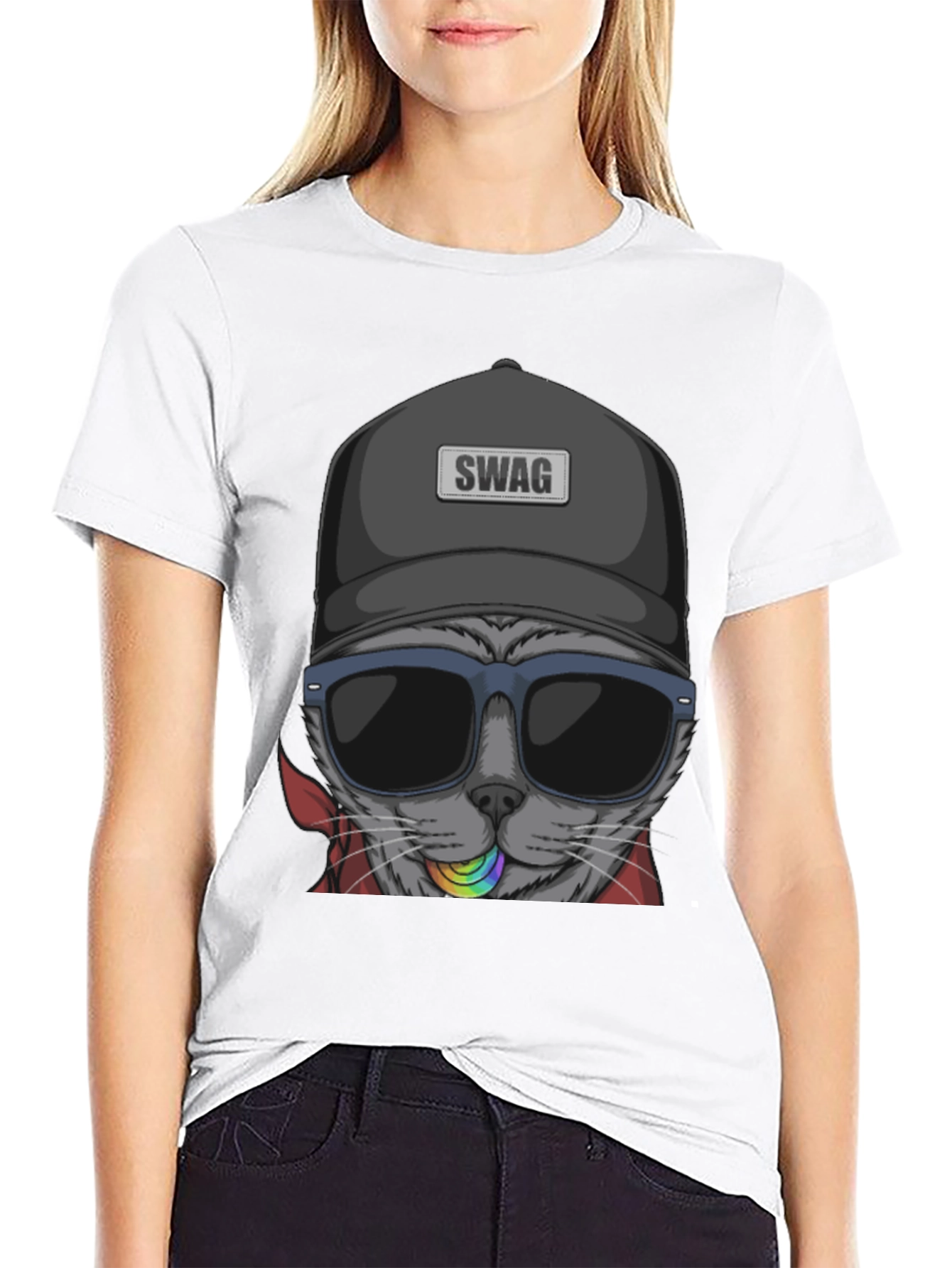 Swag Cat T-Shirt - Cool Graphic Tee