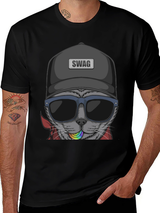 Swag Cat T-Shirt - Cool Graphic Tee