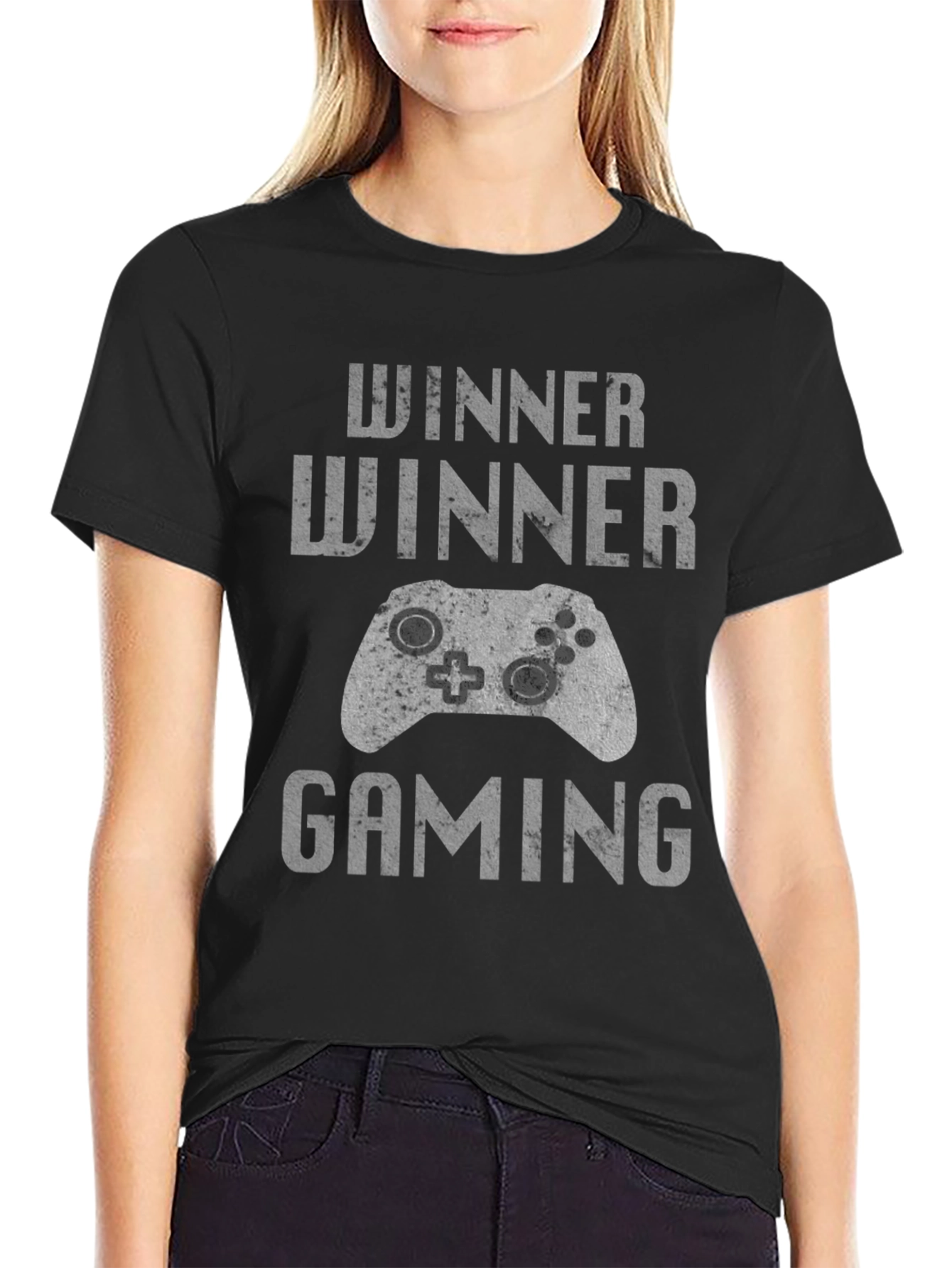 Winner Winner Gaming T-Shirt - Black Comfortable Fit