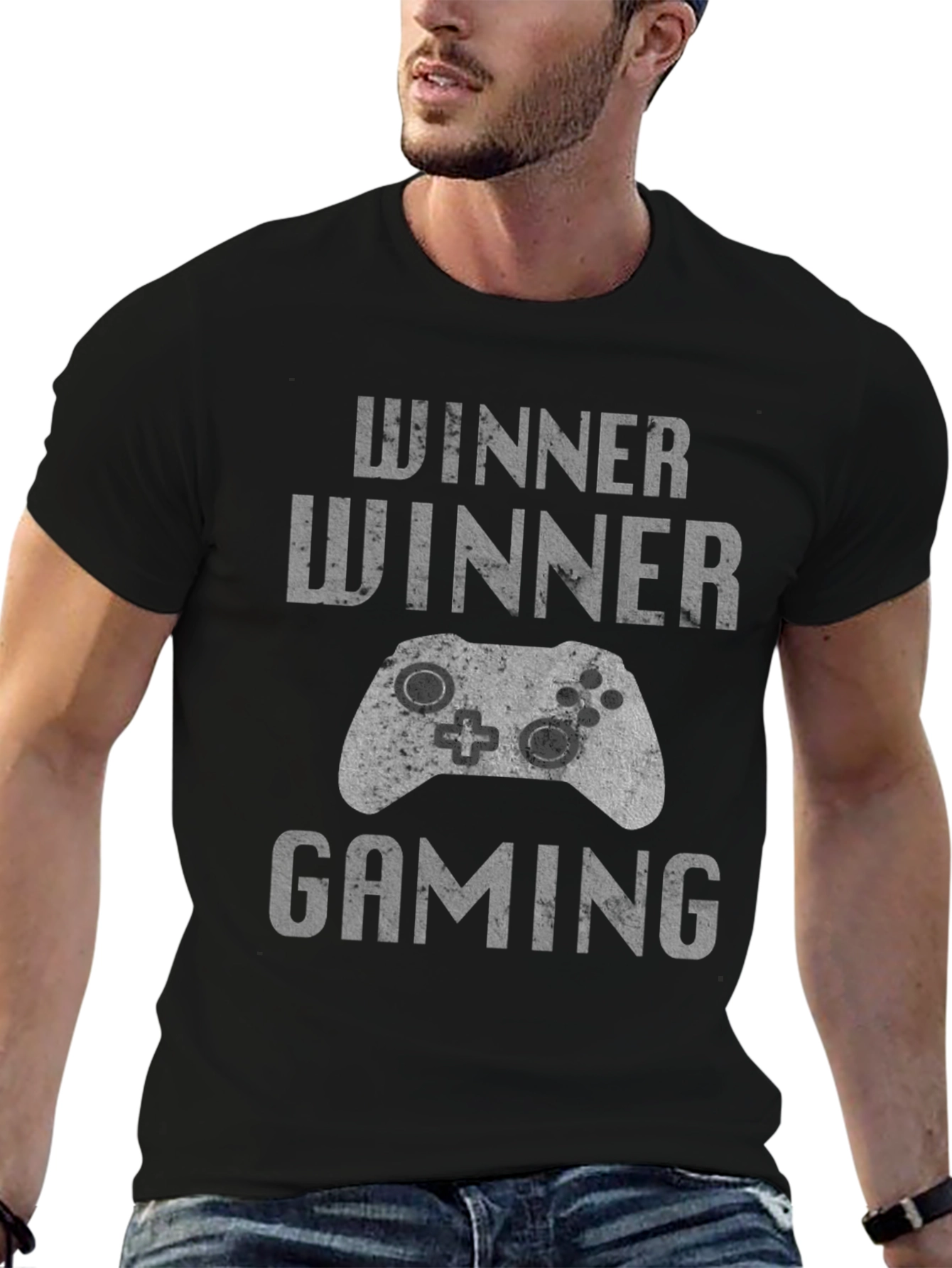 Winner Winner Gaming T-Shirt - Black Comfortable Fit