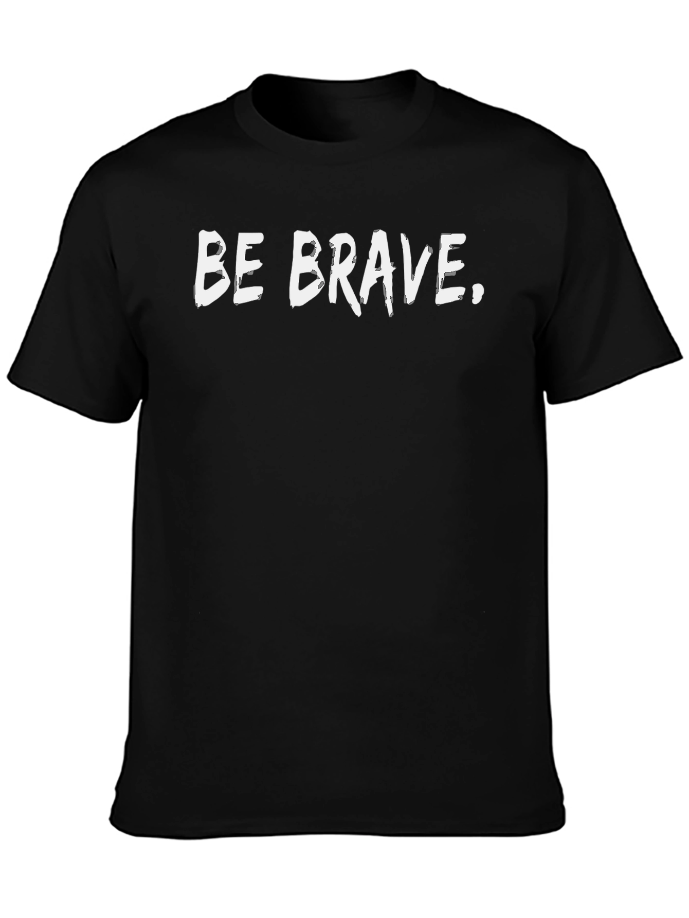 Be Brave Graphic Tee - Black Cotton Comfort