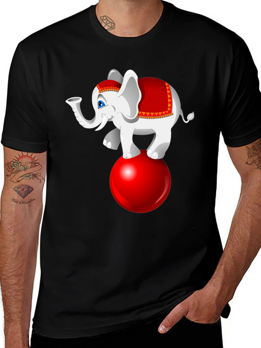 Circus Elephant on Ball Graphic Tee