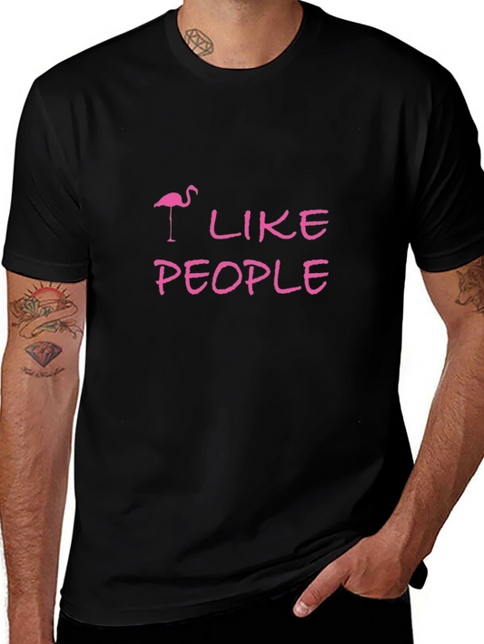 Funny Flamingo Graphic T-Shirt - I Like Maybe 3 People