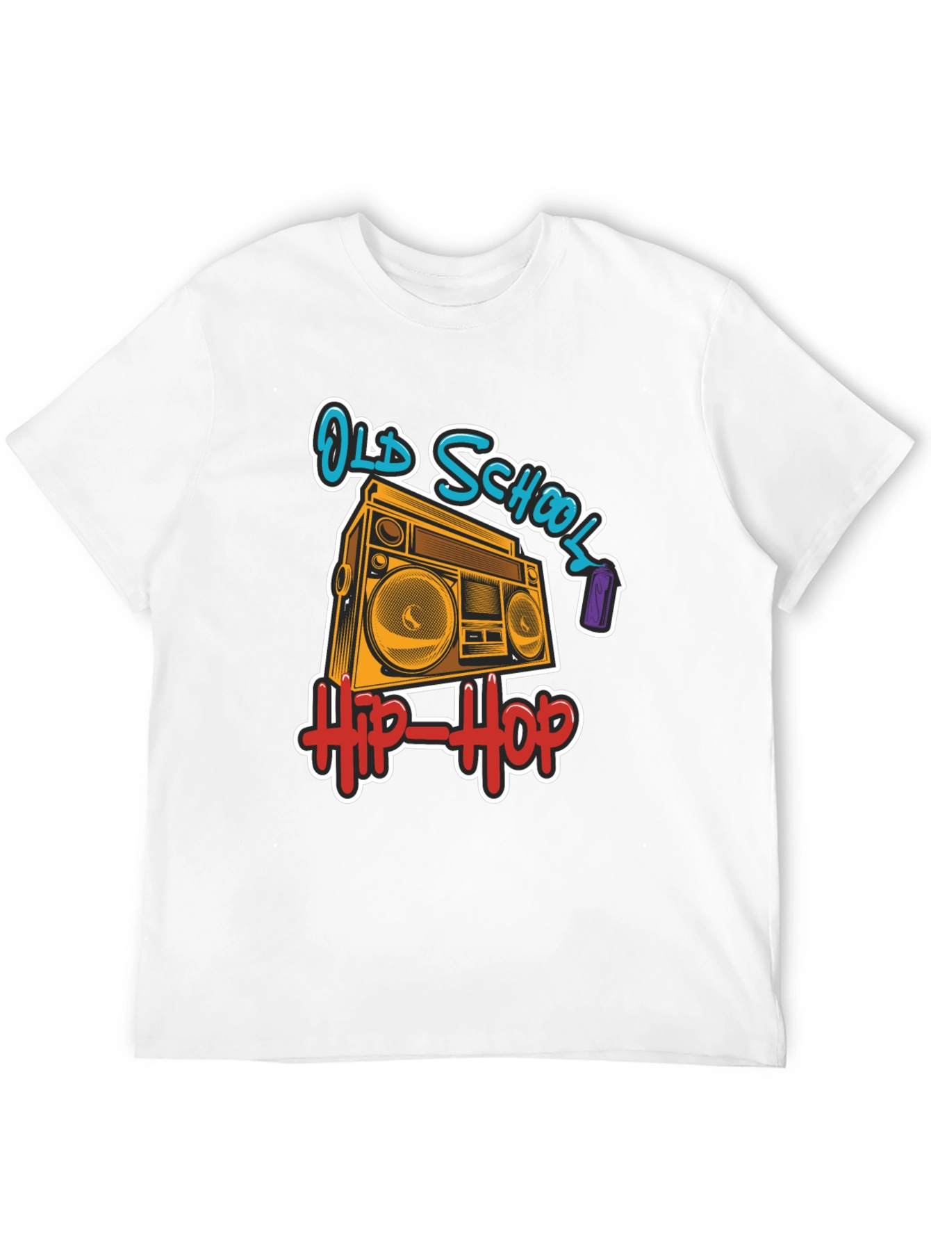 Old School Hip-Hop Boombox Black T-Shirt