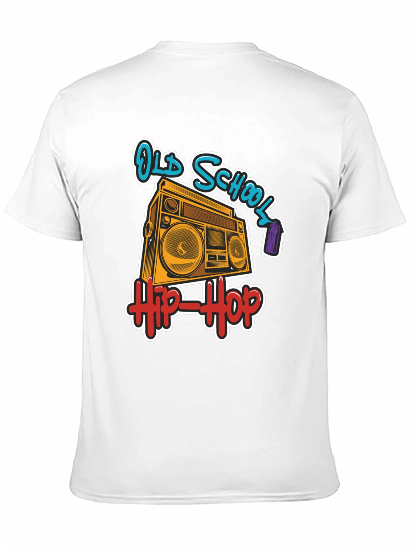 Old School Hip-Hop Boombox Black T-Shirt