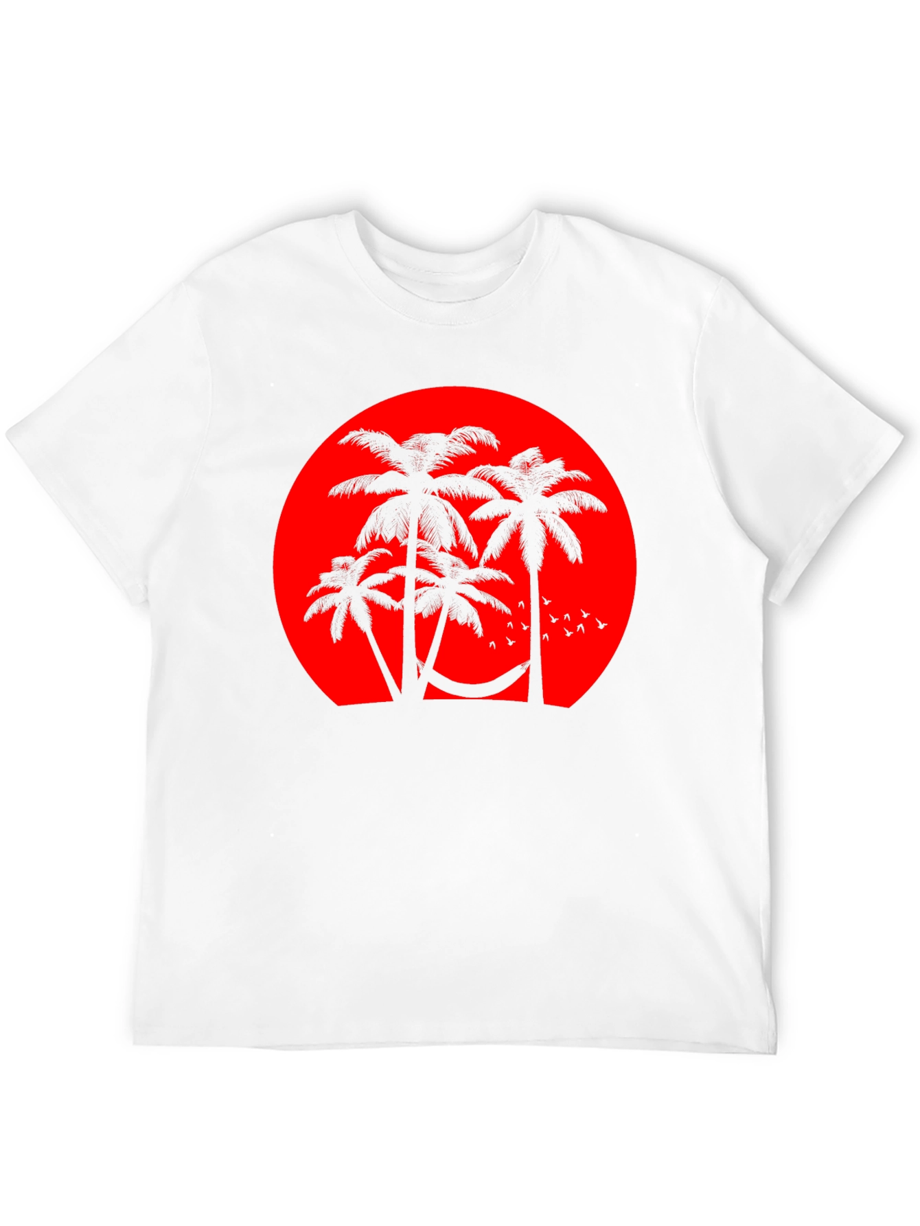 Sunset Palm Tee - Tropical Vibes Black T-Shirt