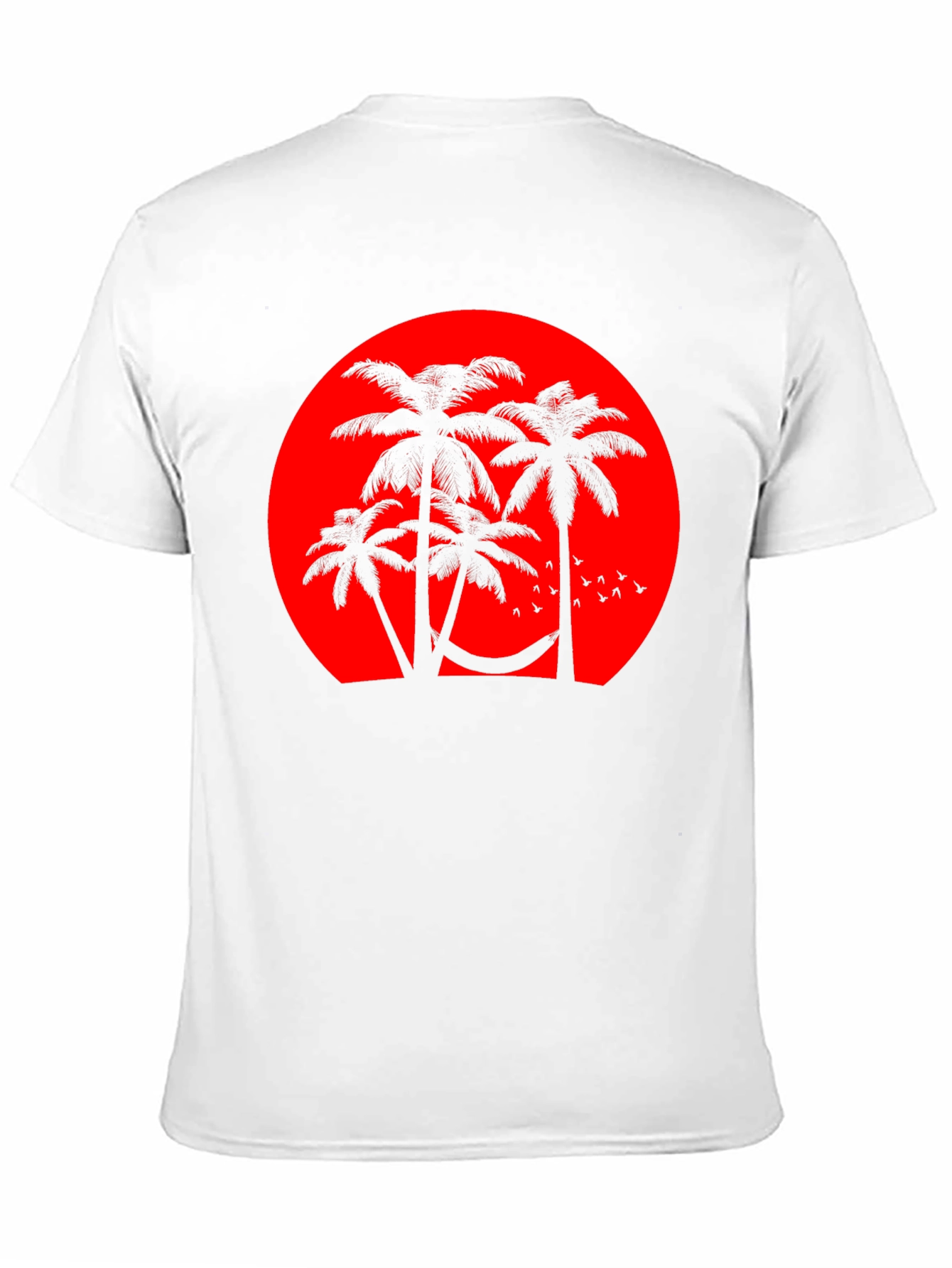 Sunset Palm Tee - Tropical Vibes Black T-Shirt