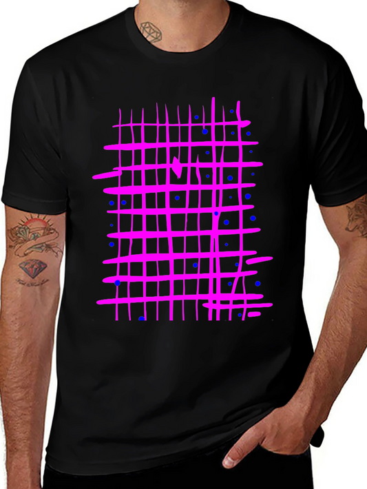 Retro Grid T-Shirt - Abstract Design