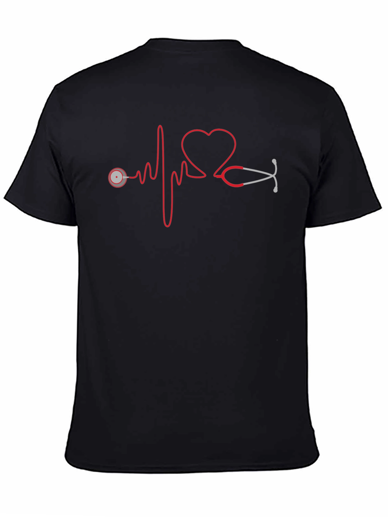 Heartbeat Stethoscope Graphic T-Shirt