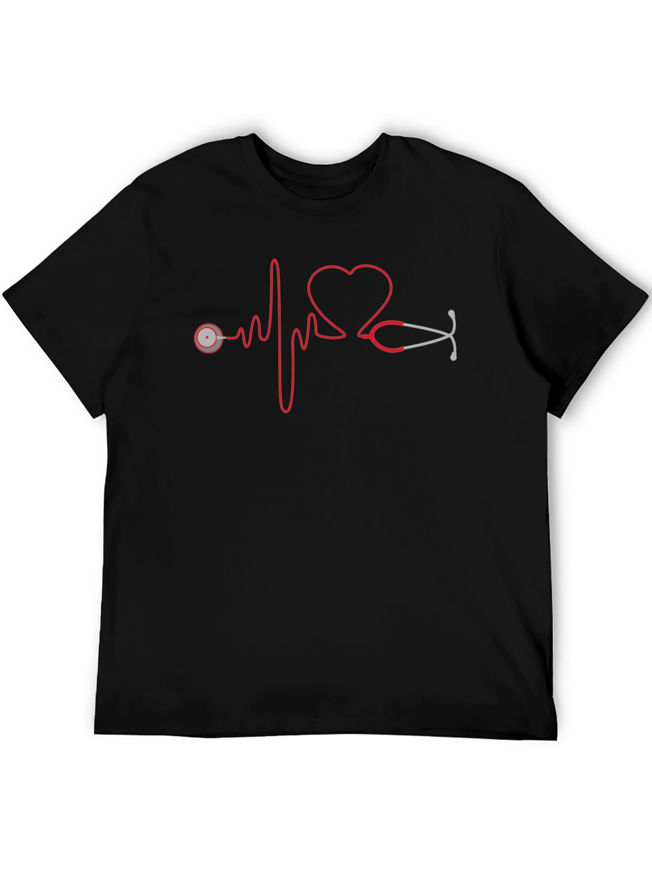 Heartbeat Stethoscope Graphic T-Shirt
