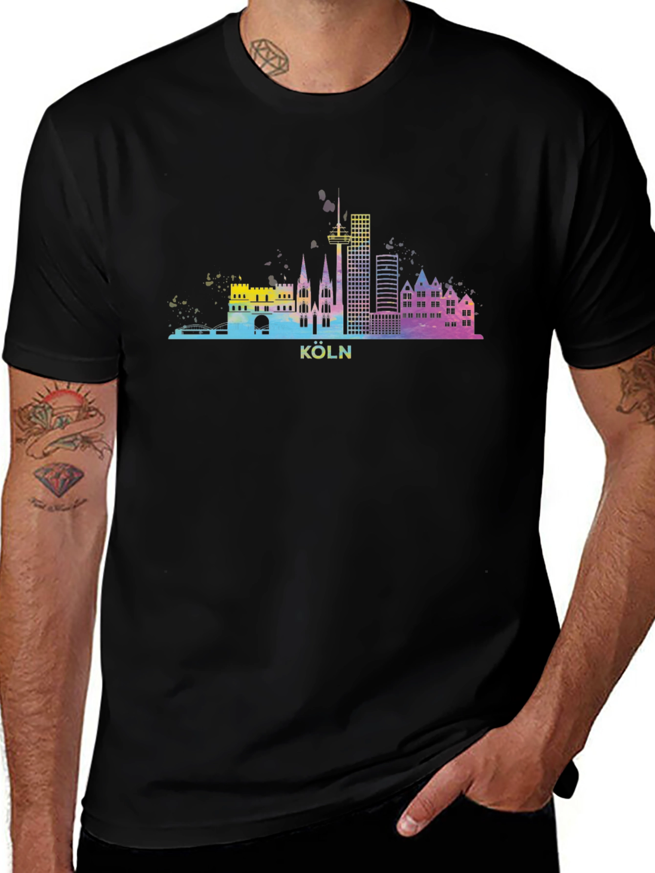 Cologne Skyline T-Shirt - Black