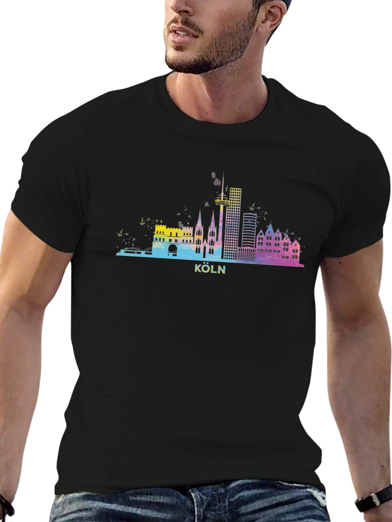 Cologne Skyline T-Shirt - Black