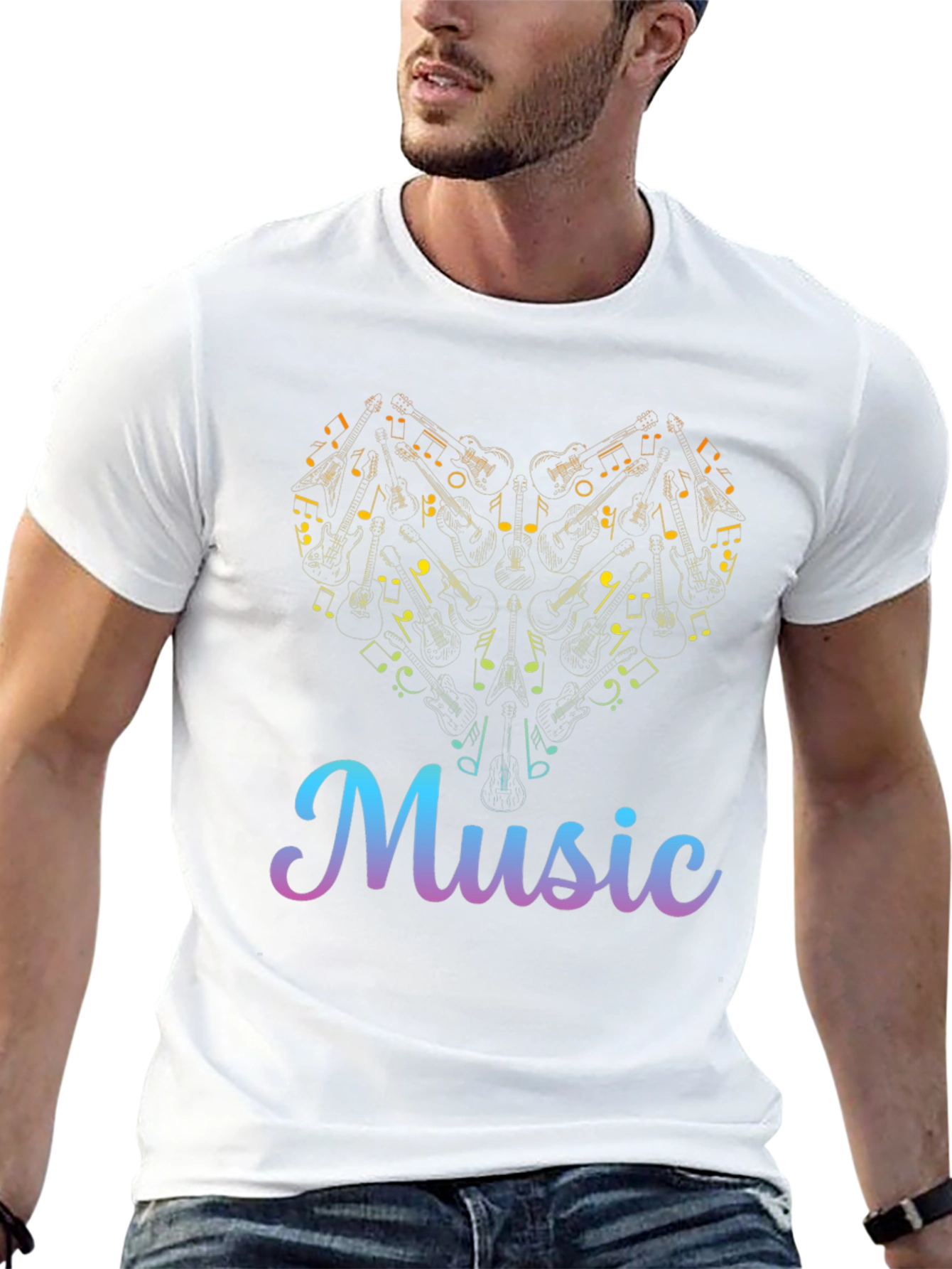 Music Heart T-Shirt - Stylish Graphic Tee