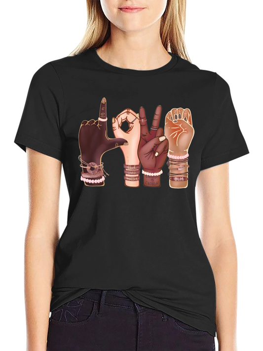Love Hand Sign Black Lives Matter T-Shirt