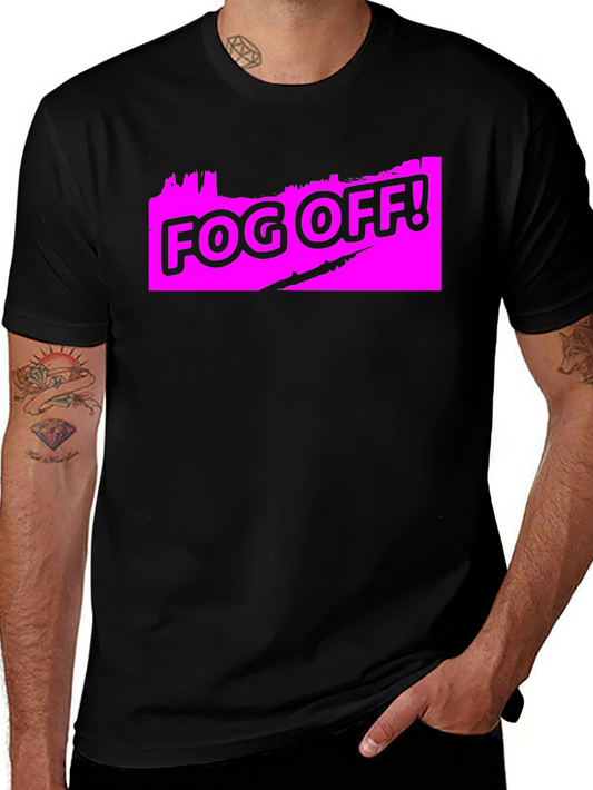 Fog Off! Graphic Print Black T-Shirt