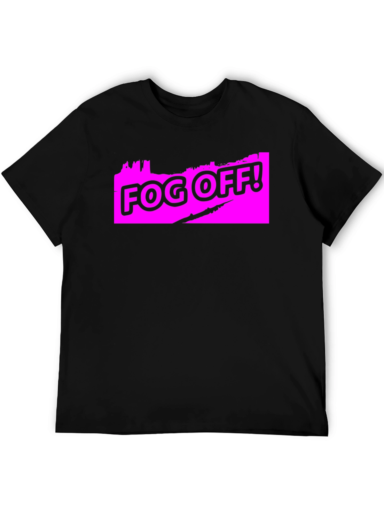 Fog Off! Graphic Print Black T-Shirt