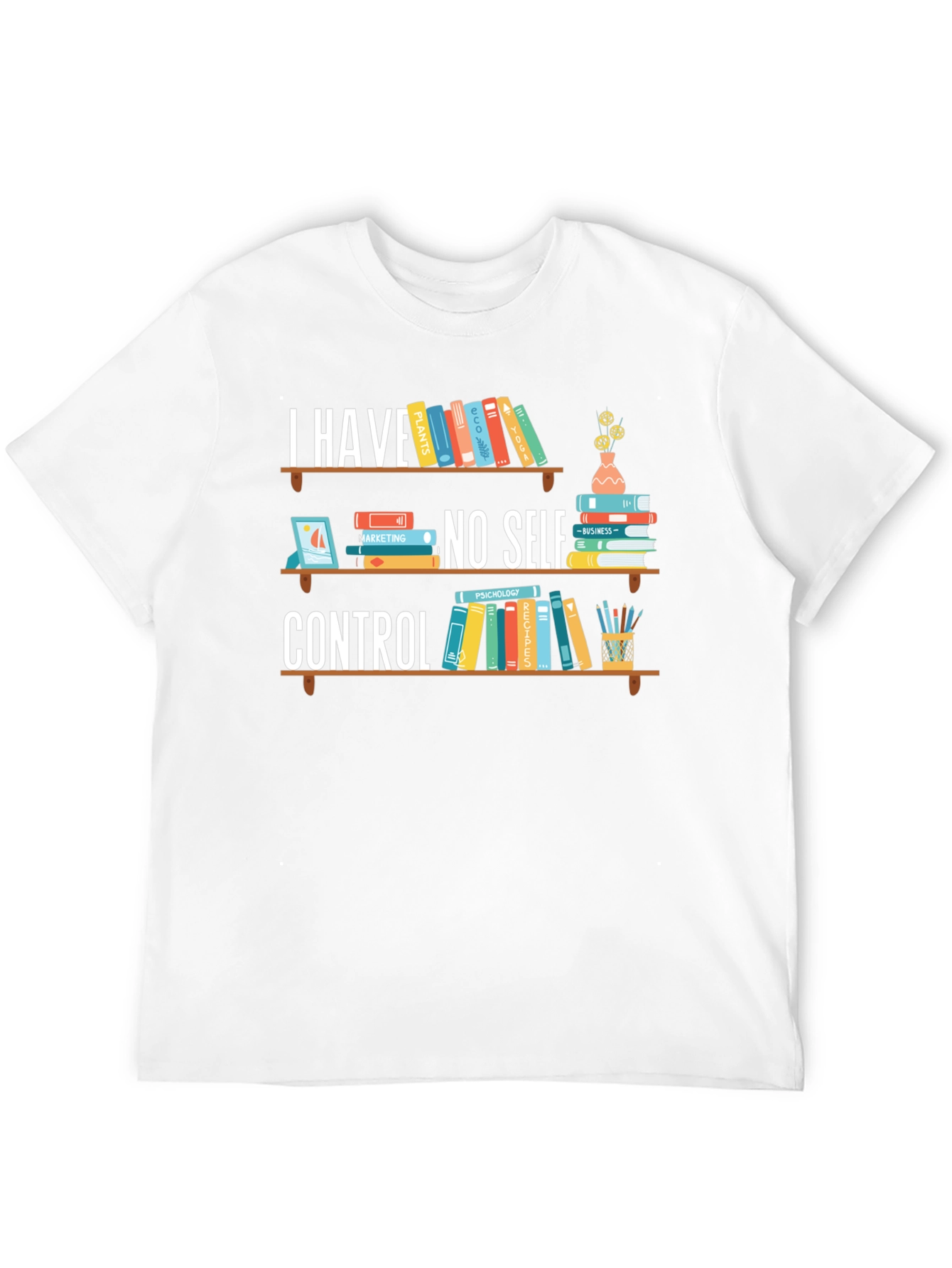 No Self Control Book Lover Graphic Tee