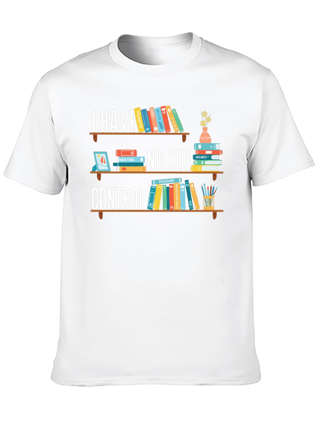 No Self Control Book Lover Graphic Tee