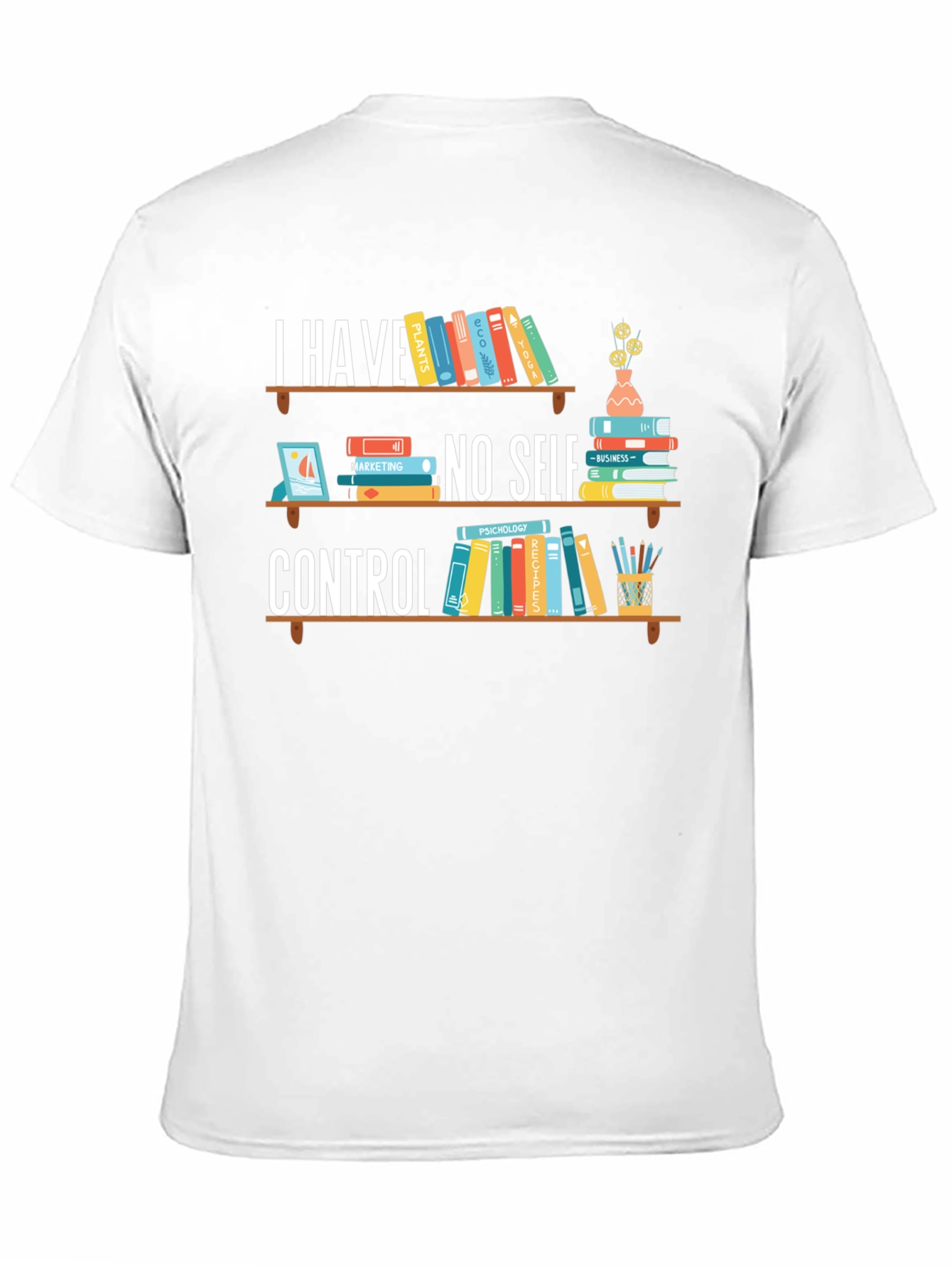 No Self Control Book Lover Graphic Tee