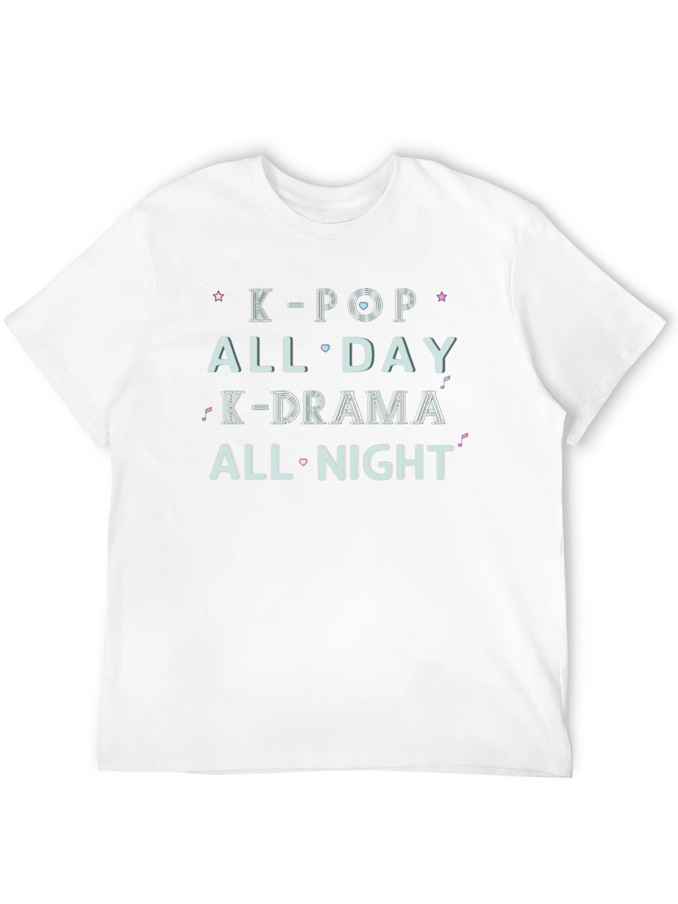 K-Pop and K-Drama All Day All Night Black Tee