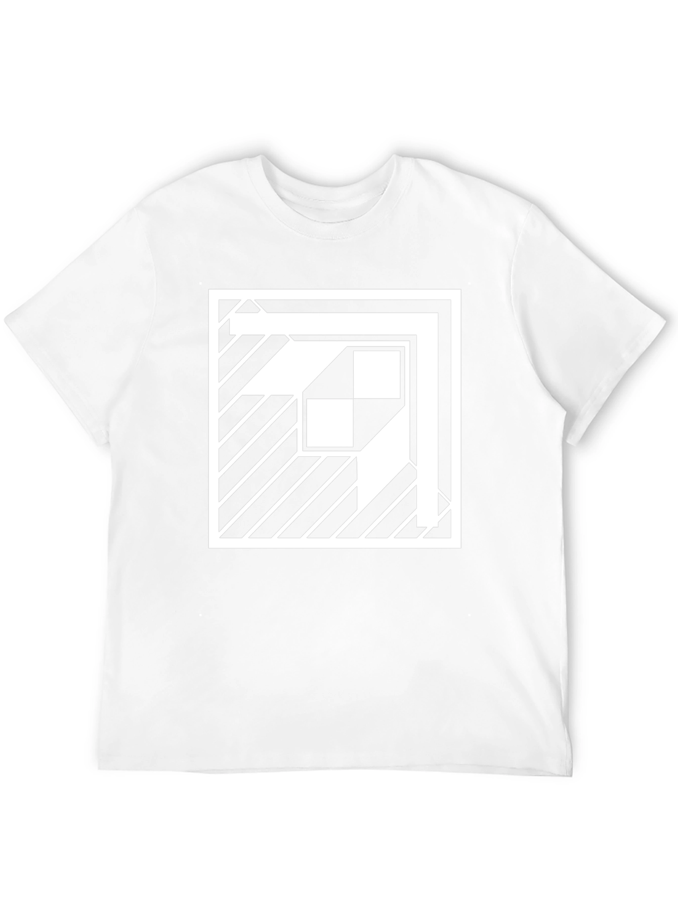 Modern Geometric Pattern Black T-Shirt