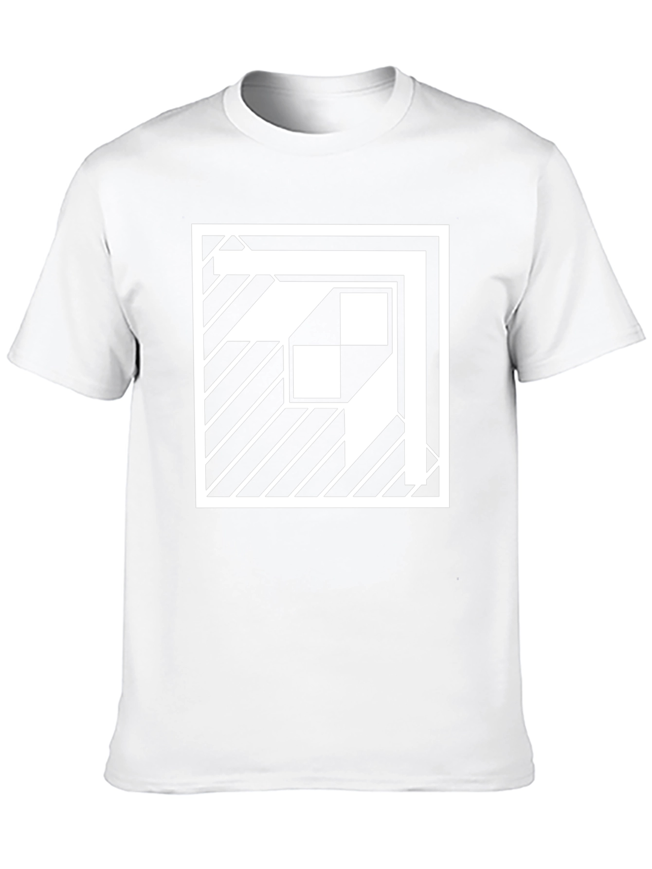 Modern Geometric Pattern Black T-Shirt