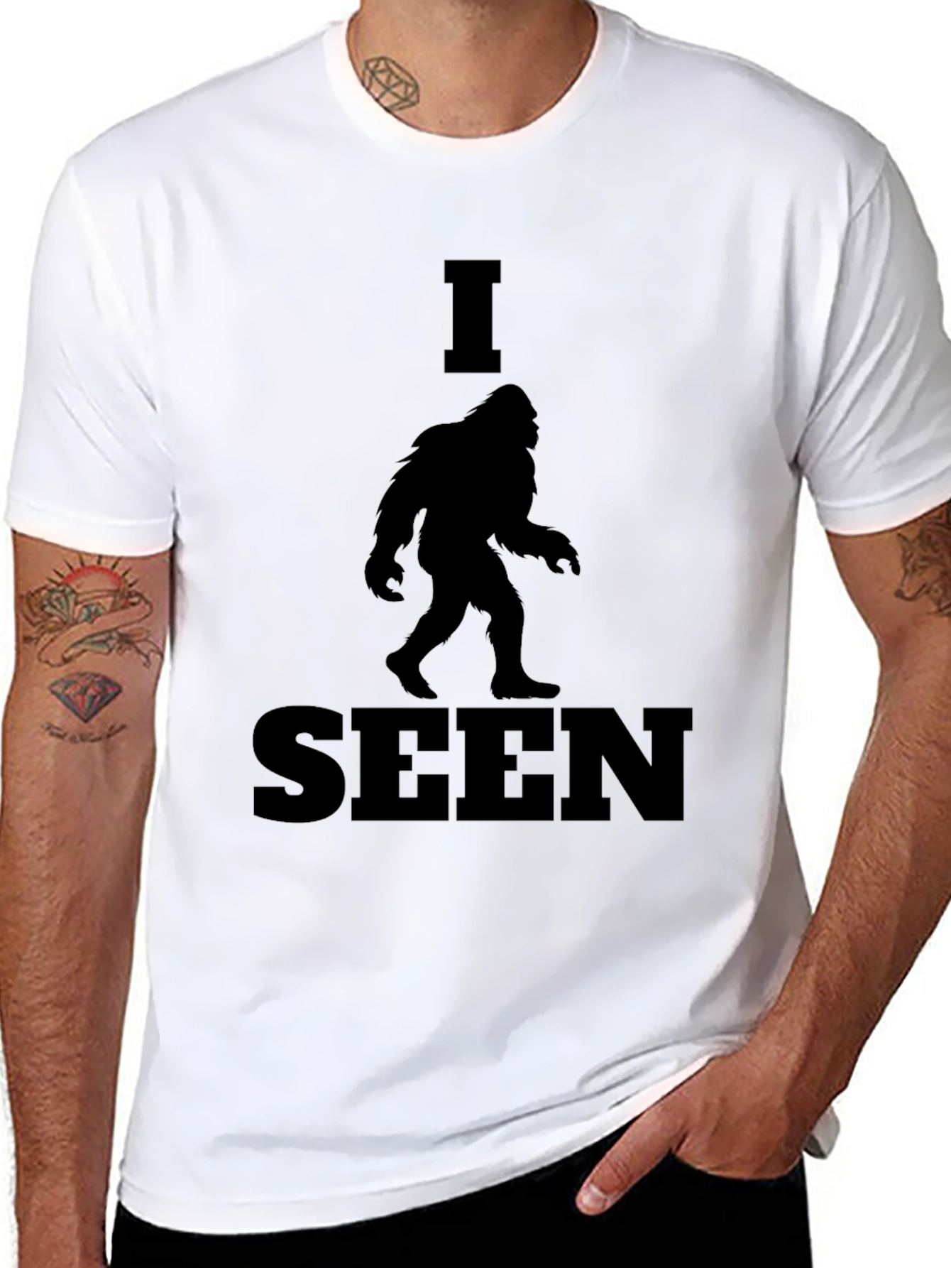 I Seen Bigfoot T-Shirt - Black Graphic Tee