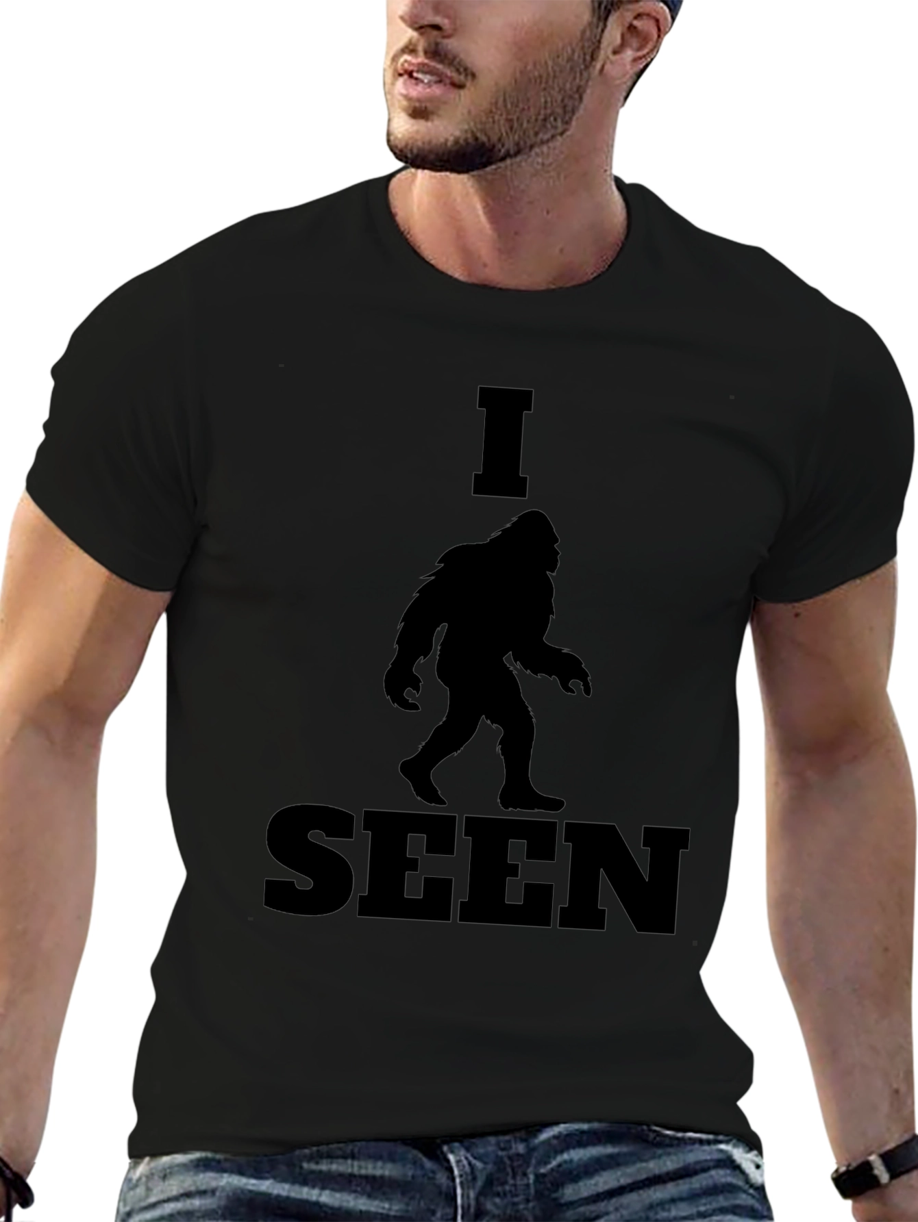 I Seen Bigfoot T-Shirt - Black Graphic Tee