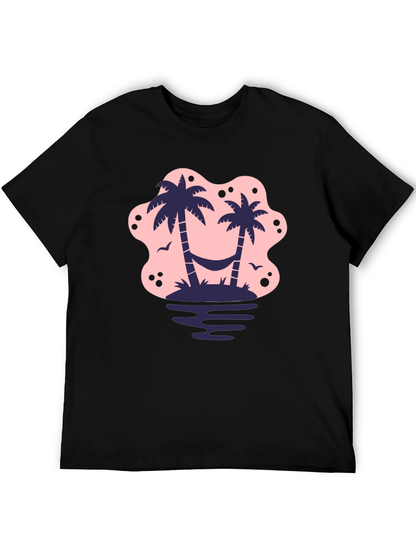Tropical Island Palm Tree Graphic T-Shirt