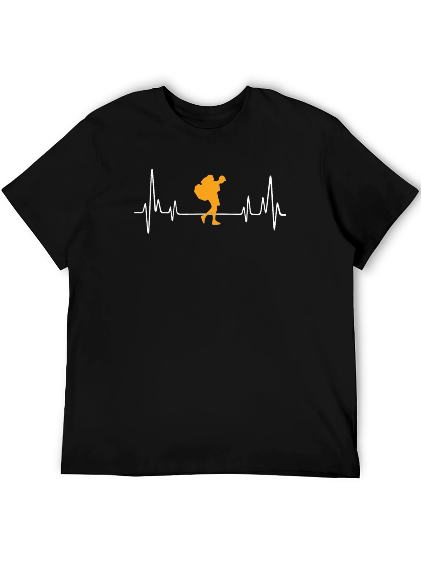 Hiking Heartbeat T-Shirt - Black