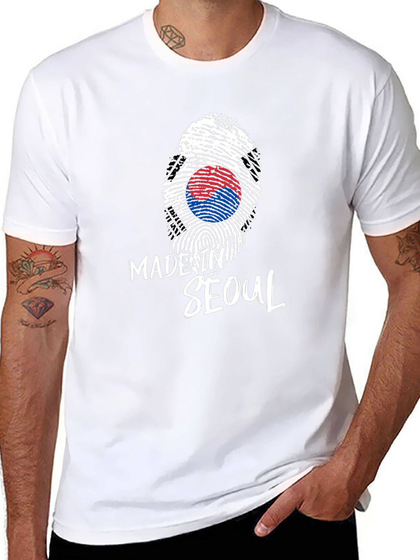 Made in Seoul Fingerprint Flag Graphic Tee