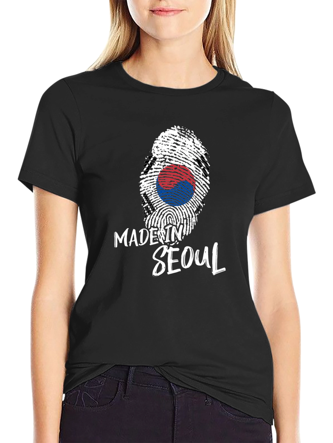 Made in Seoul Fingerprint Flag Graphic Tee