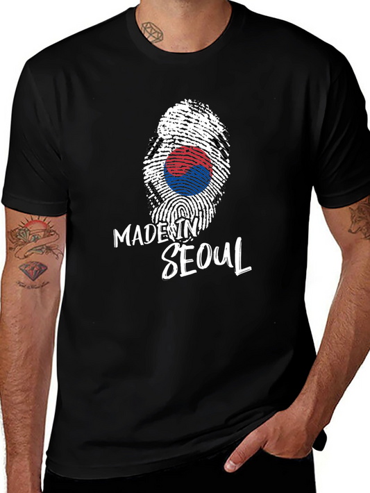 Made in Seoul Fingerprint Flag Graphic Tee