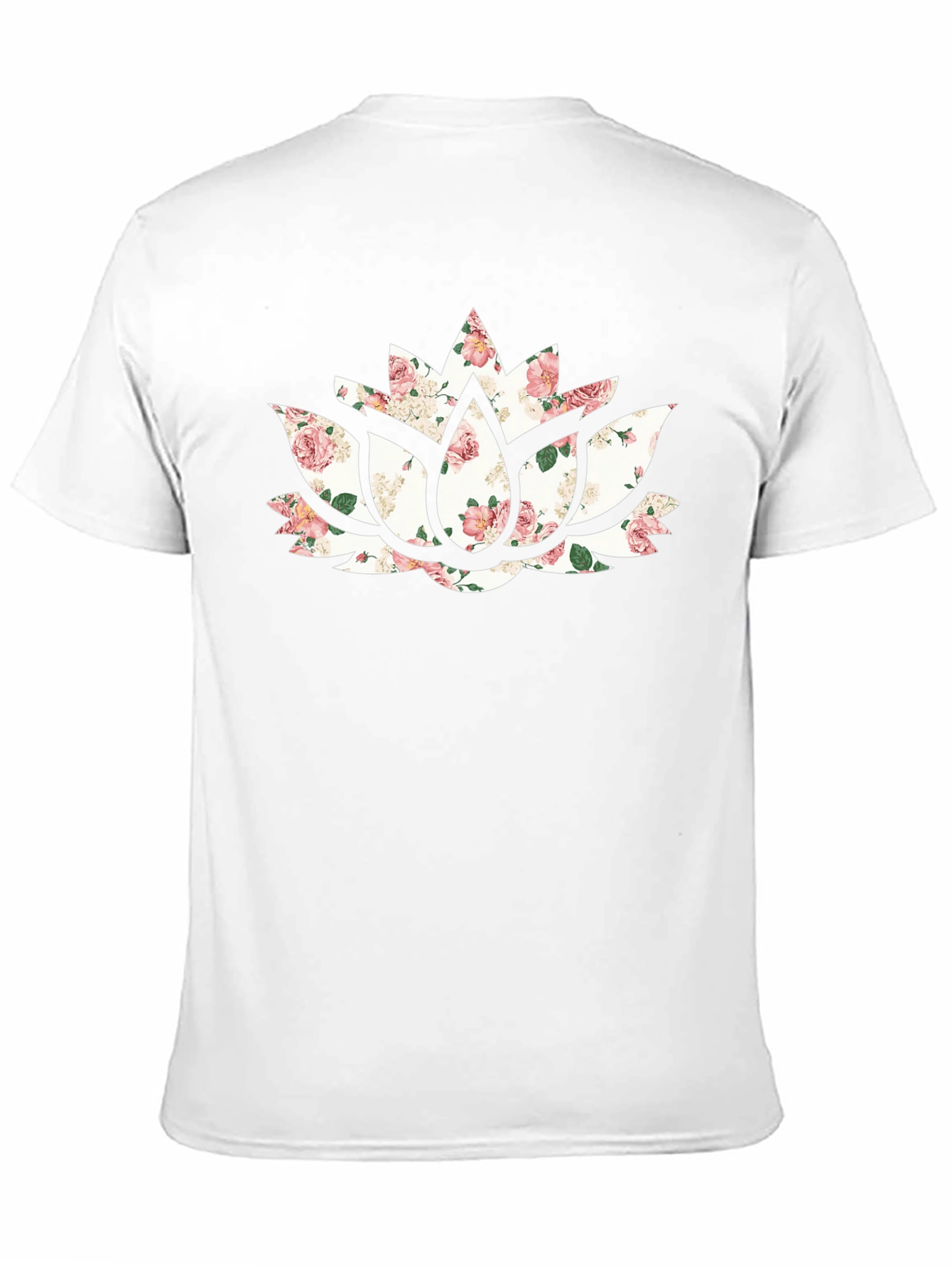 Floral Lotus Graphic Tee - Black