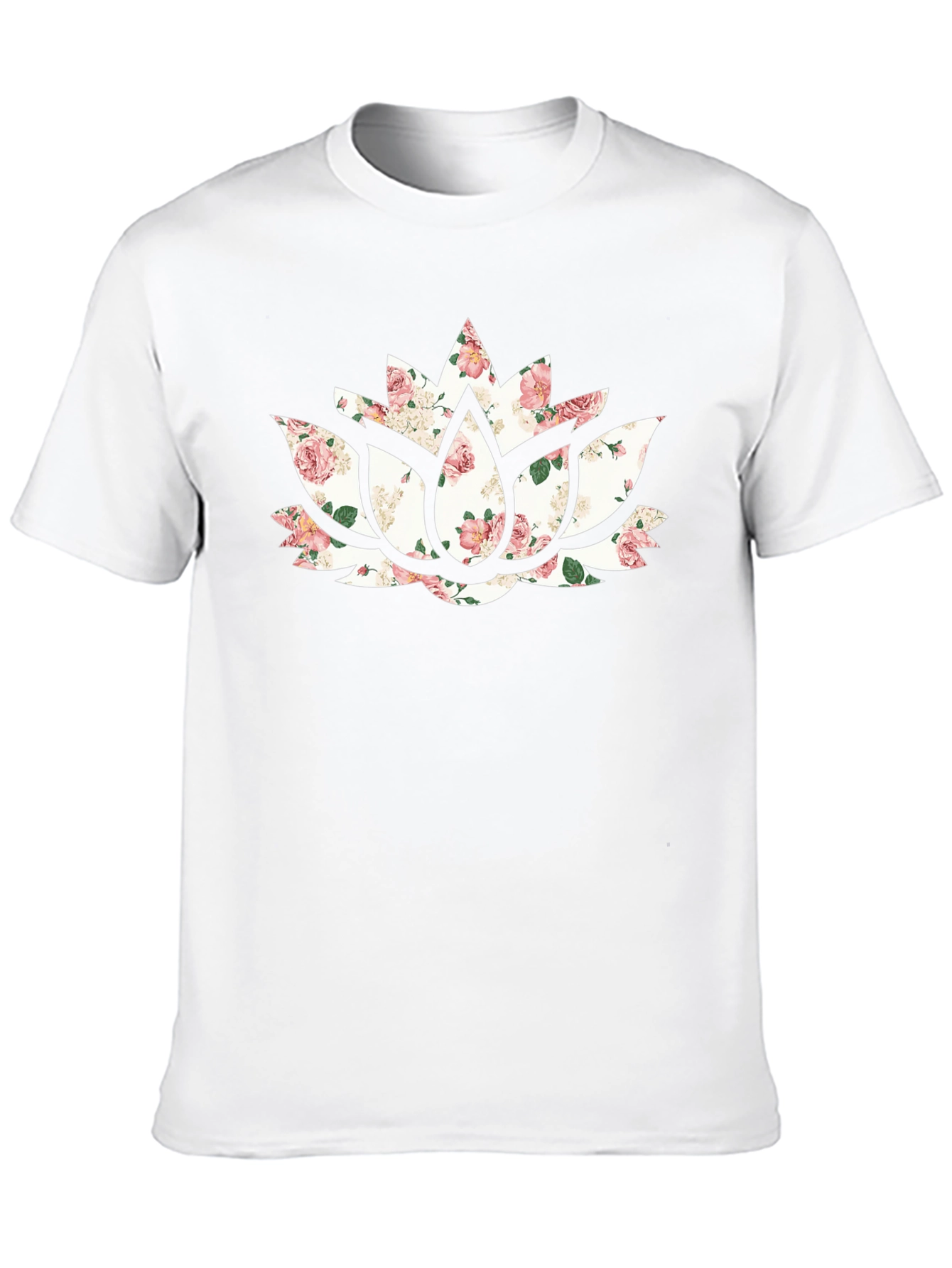 Floral Lotus Graphic Tee - Black